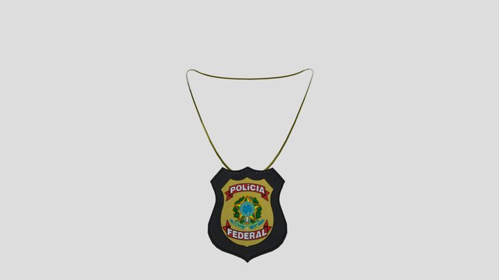 Distintivo Policia Federal 3D Model