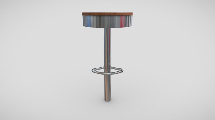 Round Bar Chair 3D Model