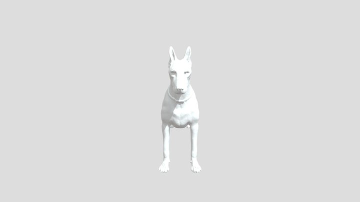 Doberman in the Park 3D Model