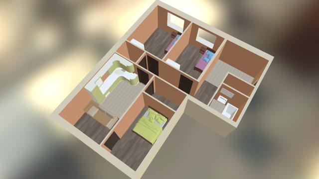 Flat2 3D Model