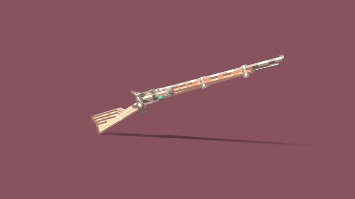 Colt's New Model Revolving rifle 3D Model