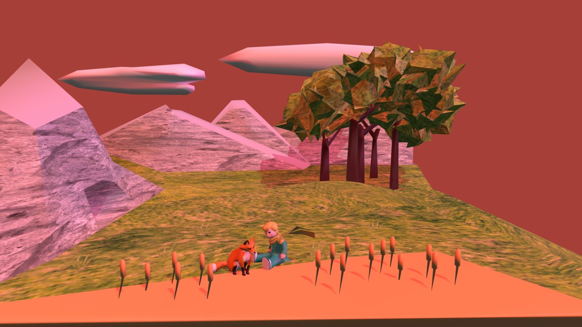El Principito- Escena con Zorro — Sketchfab embed 3D viewer