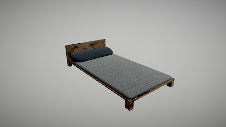 Dilapidated Bed 3D Model