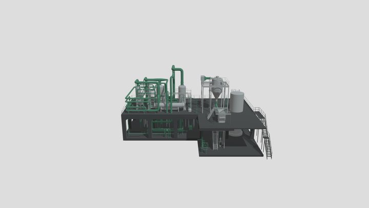 ЛОС очистки стоков от ионов лития 3D Model