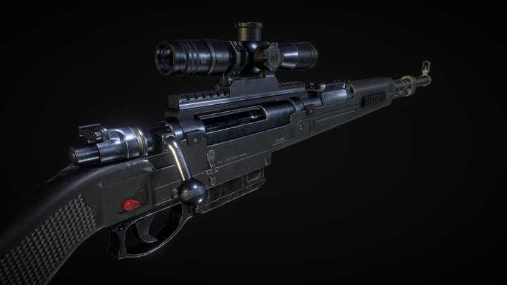 Modern Kar98-S Sniper Rifle 3D Model