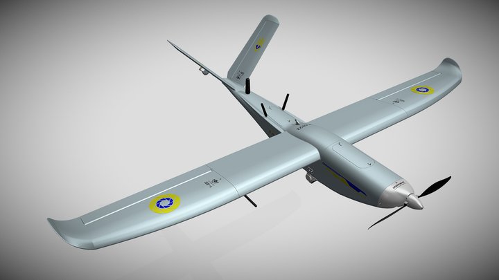 Ukrainian UAV GOR Tactical reconnaissance drone 3D Model