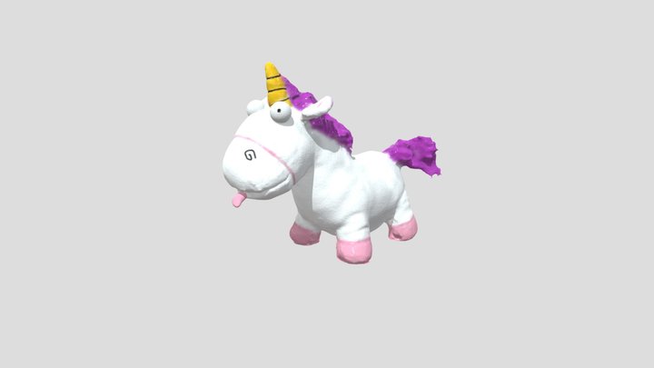 Unicorn photogrammetry stuffed toy 3D Model