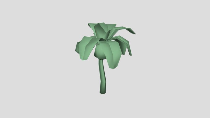 Banana tree 580 Tris 3D Model
