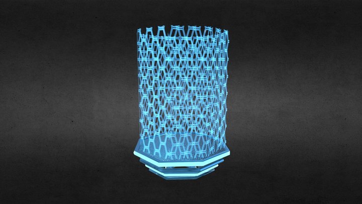 Sci-Fi Elevator with Shield 3D Model