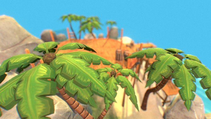 The Orange Platform - Island 3D Model