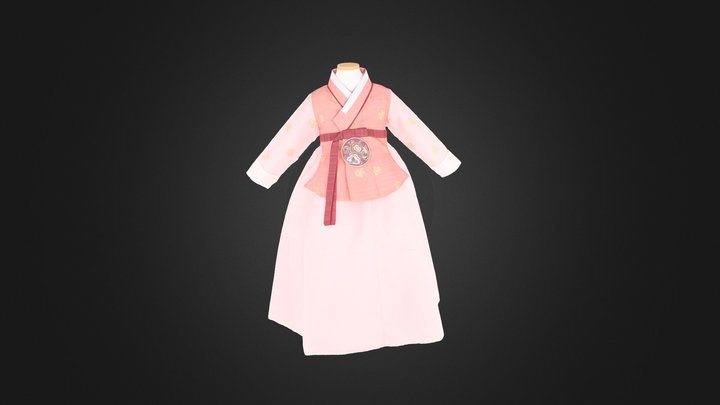 Korean Girls' Hanbok 3D Model