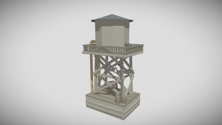 Water Tower Export Selection TM 3D Model