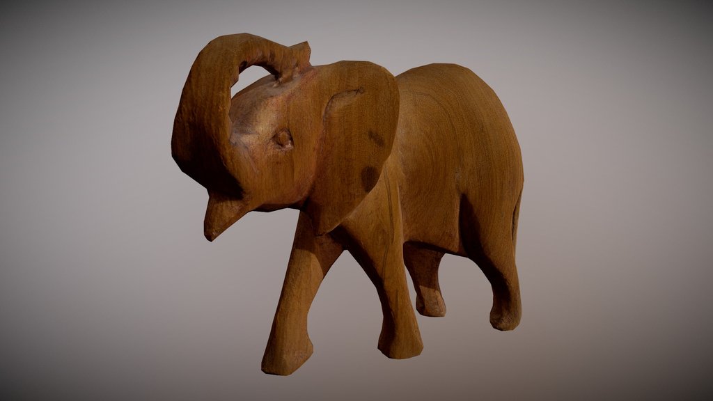 Carved Wooden Elephant