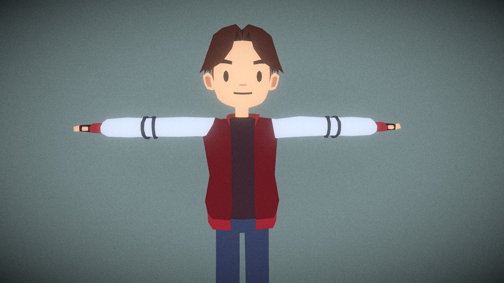 Low Poly School Boy [Zombie Apocalypse, Rigged]