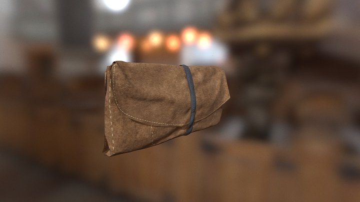 pouch with strap 3D Model