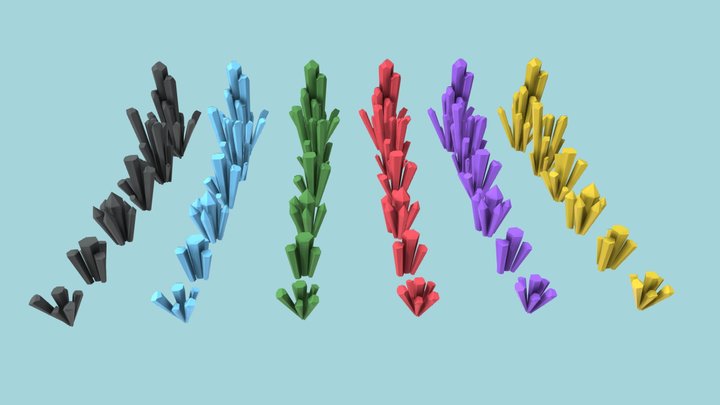 [FREE] Lowpoly Crystals 3D Models – Modello 3D gratuito STL