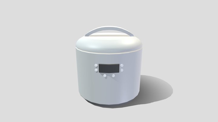 Rice Cooker Lowpoly 3D Model