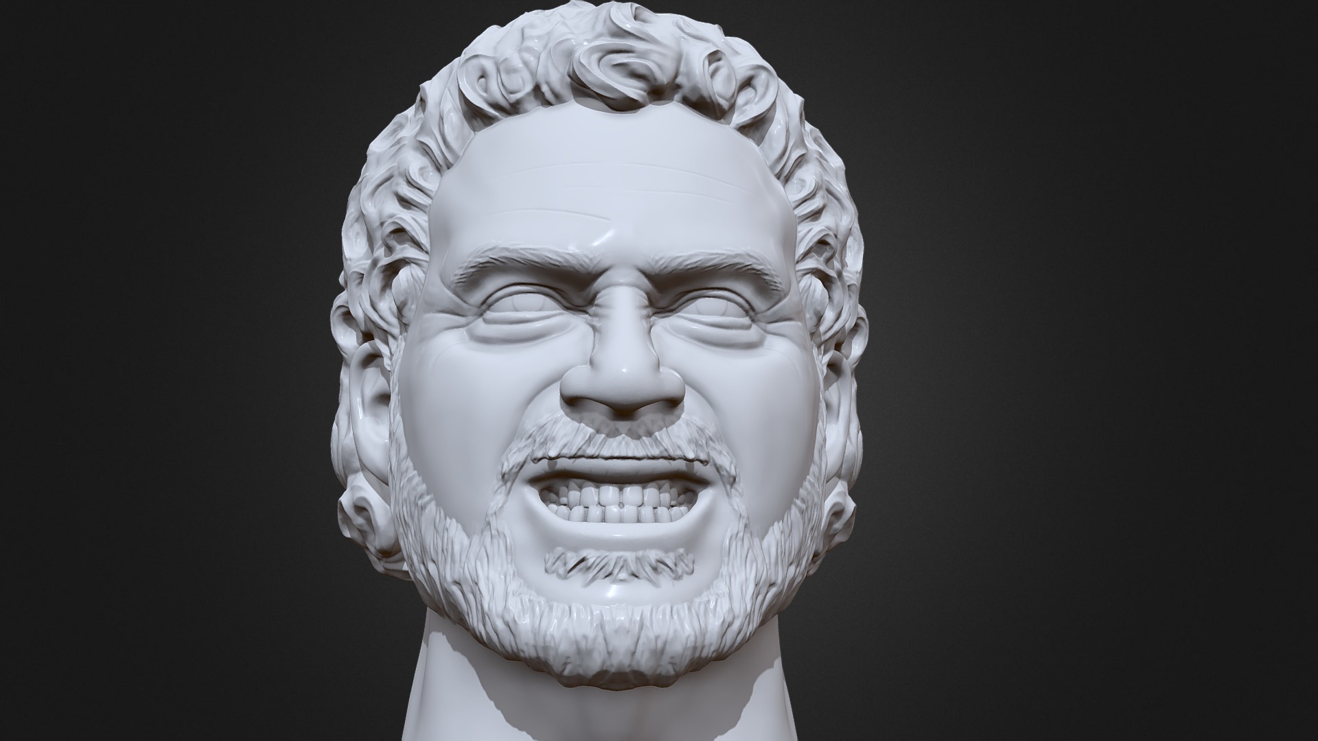 3D model Hercules Hernandez 3D printable portrait - This is a 3D model of the Hercules Hernandez 3D printable portrait. The 3D model is about a statue of a person.