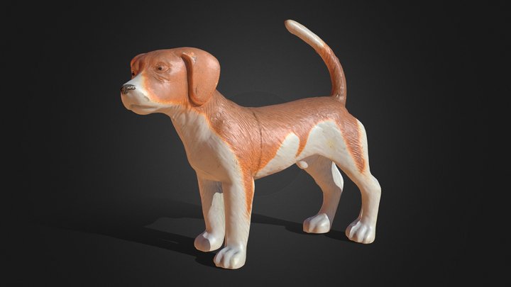 Plastic Toy Dog -RAWscan – Gratis 3D-model STL