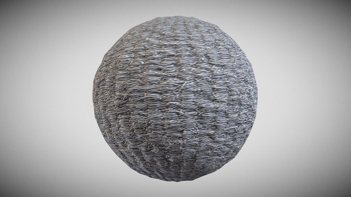 Seamless Crumpled Carpet PBR Texture 3D Model