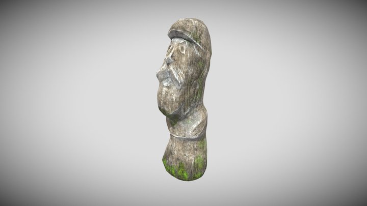 Slavic sculpture of a peasant - 3D Model