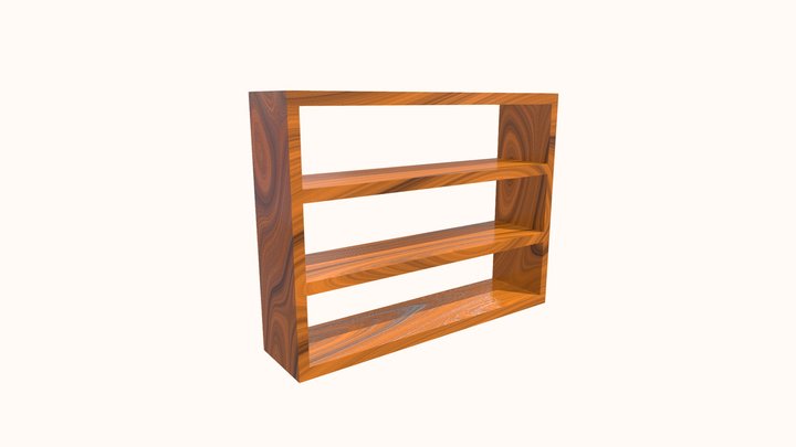 Simple Bookcase 3D Model