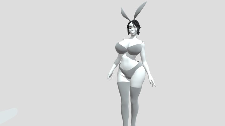 Bunny Cartoon Girl 3D 3D Model