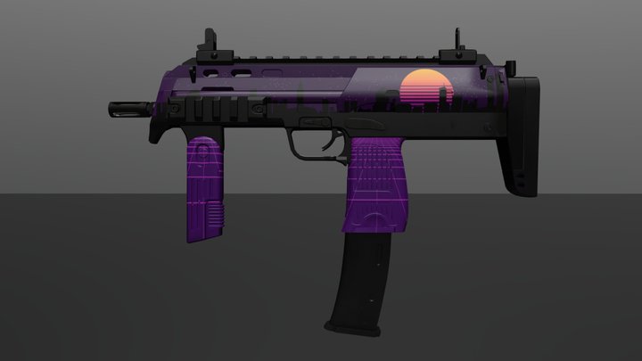 MP7 | Retrowave 3D Model