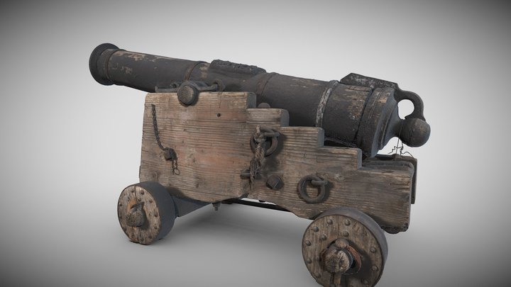 "Mutiny on the Bounty" Cannon 3D Model