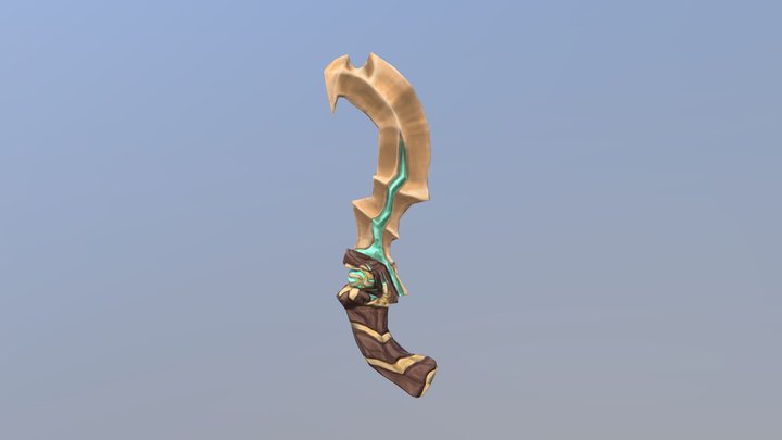 Low Poly Sculpted Dagger 3D Model