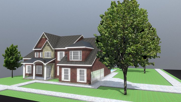 3D Urban House 3D Model