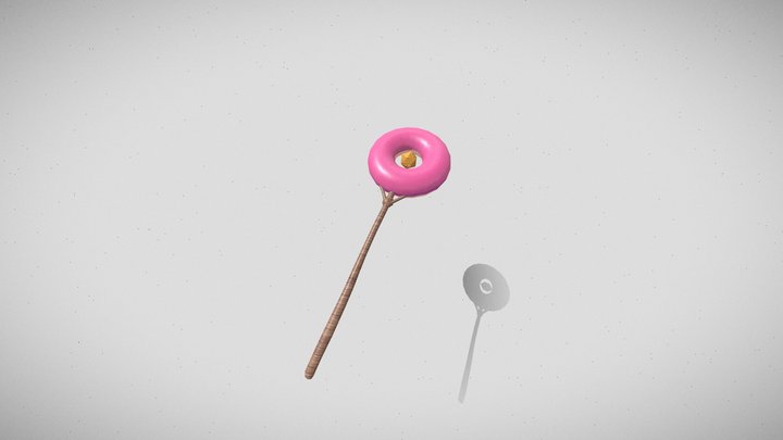 Donut Pickaxe 3D Model