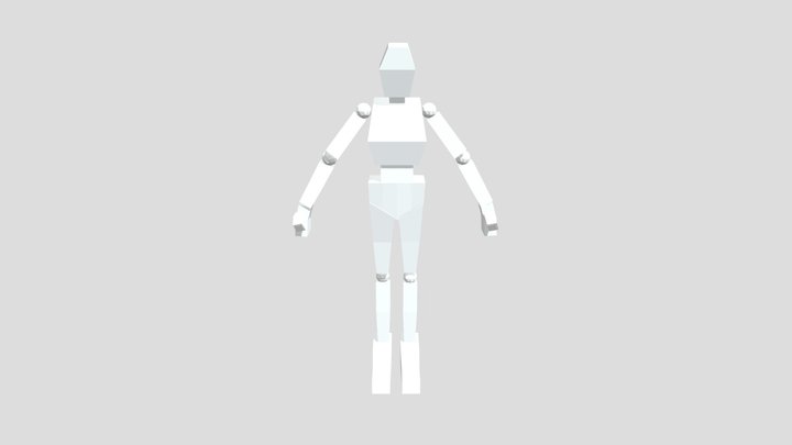 Simple Low Poly Character 3D Model