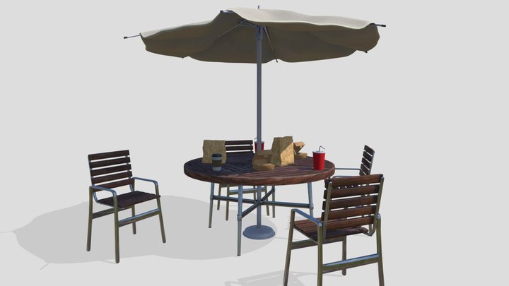Outdoor table 3D Model