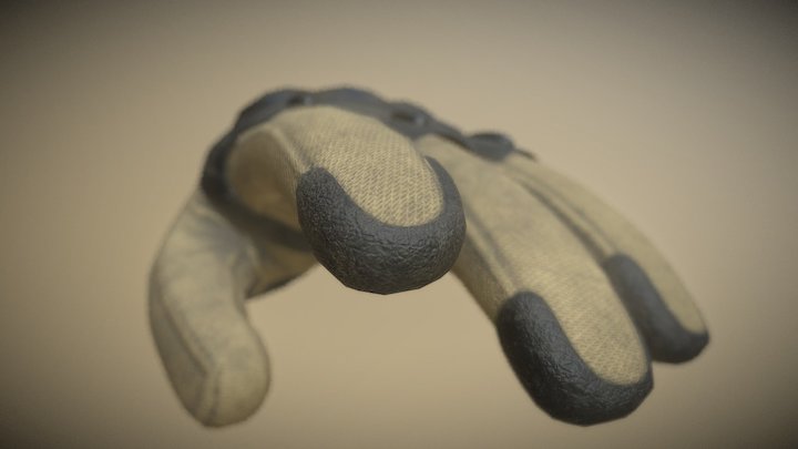VR Tactical Gloves 2 3D Model