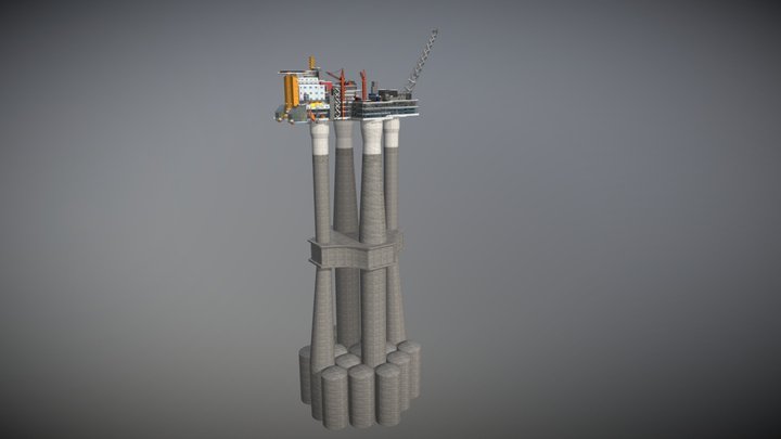 Oil Platform Troll A 3D Model