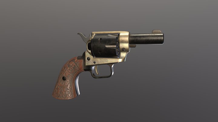 Barkeep Revolver 3D Model