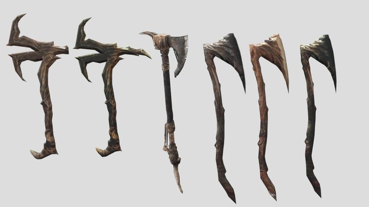 WETA Goblin Bone Axe 3D Model