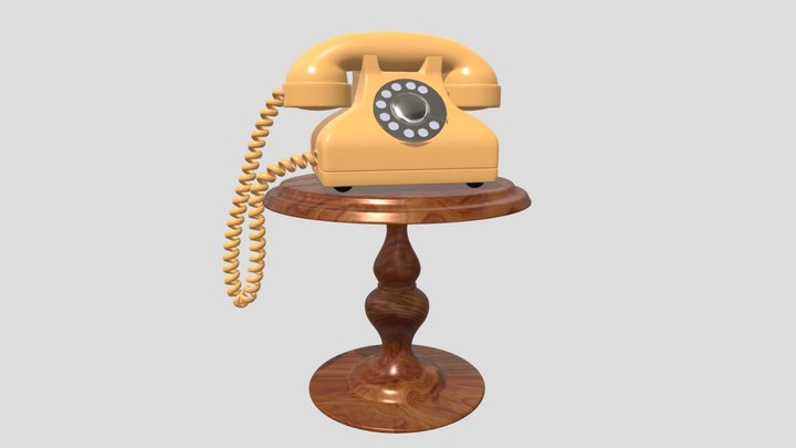 Telephone on a Table – Modello 3D gratuito STL