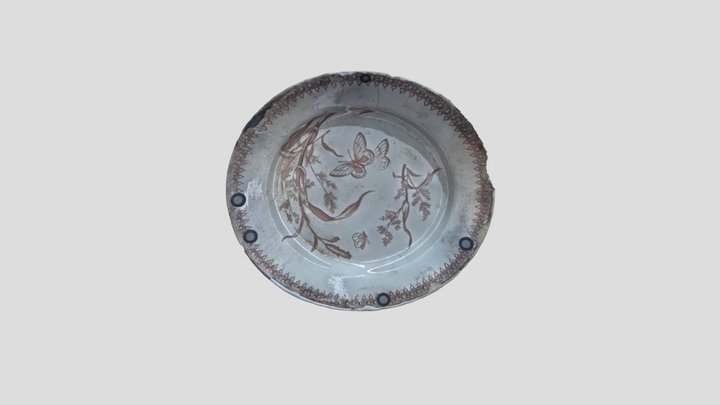 Higginbotham House Ironstone Plate 3D Model
