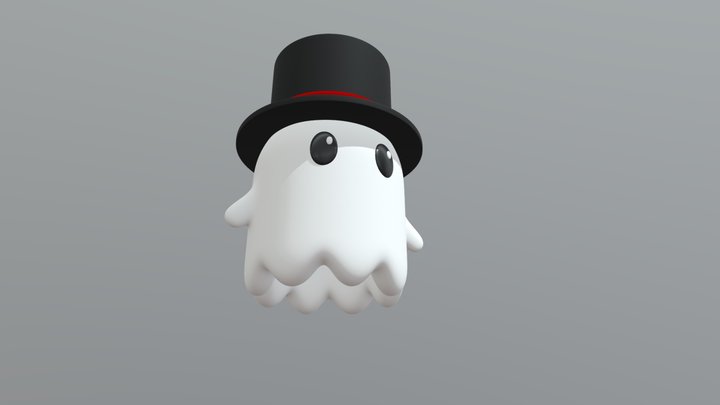Ghost w/ Tophat 3D Model