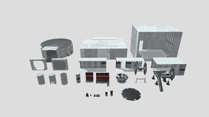 Death Star Modular Kit 3D Model