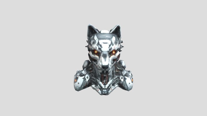 Cybernetic Wolf 3D Model