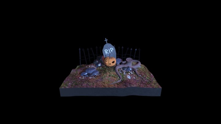 Pumpkin Graveyard 3D Model