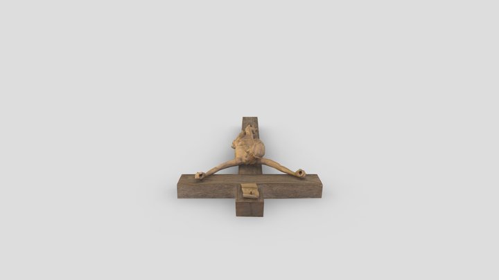 Old wooden Crucifix 3D Model