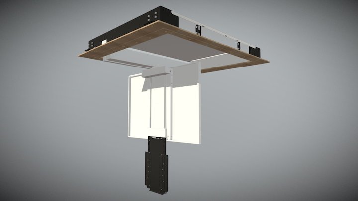 Ceiling Hinge With Swivel & Telescope Overview 3D Model