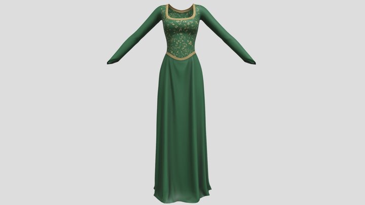 Princess Fiona Clothes 3D Model