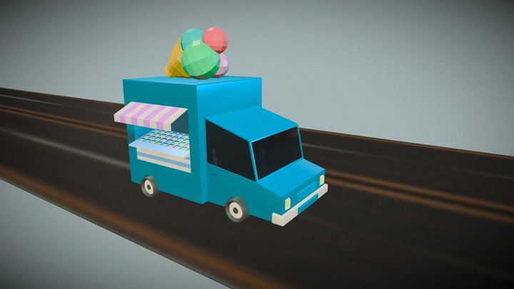 ice cream truck 3D Model