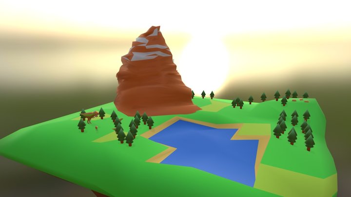Mountain Scene 2 3D Model