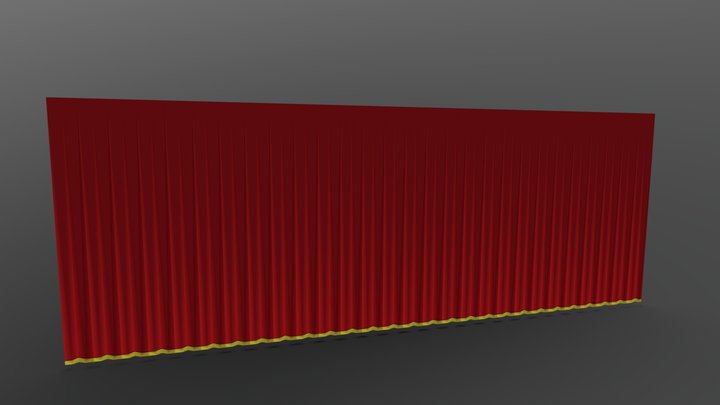 Stage Curtains 3D Model